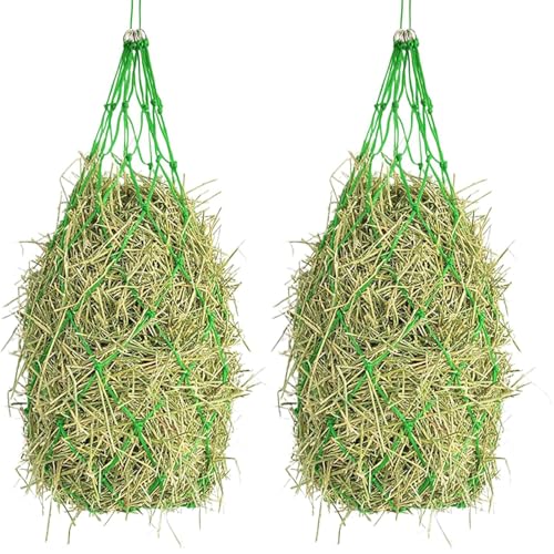 Kelisdi Doppelpack Nylon Pferdestrohbeutel, 101,6 cm Länge, quadratisch, verhindert übermäßiges Fressen von Pferden, Heunetz, langsamer Futterspender Kelisdi Doppelpack Nylon Pferdestrohbeutel, 101,6 cm Länge, quadratisch, verhindert übermäßiges Fressen von Pferden, Heunetz, langsamer Futterspender von Kelisdi