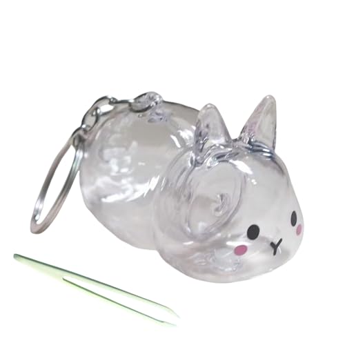 Kelisdi Hasenhaaraufbewahrungsanhänger, geräumig, transparent, Hasenfell, Sammelbehälter für Haustier-Erinnerungsstücke und kleine Gegenstände, Tierhaar-Organizer Kelisdi Hasenhaaraufbewahrungsanhänger, geräumig, transparent, Hasenfell, Sammelbehälter für Haustier-Erinnerungsstücke und kleine Gegenstände, Tierhaar-Organizer von Kelisdi
