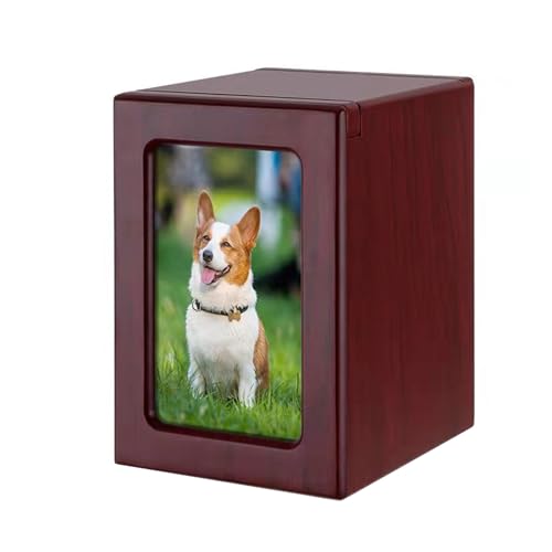 Kelisdi Urne für Haustiere, Cinerary Sarg, Holz, Gedenkbox, Asche, Beerdigung, Tiere, Haustiere, Katzen, Hunde, Beerdigung, kann Foto Cinerary Sarg platzieren von Kelisdi