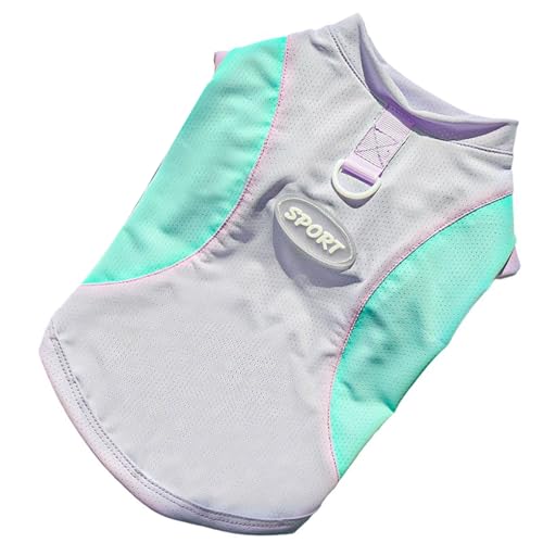 Kühlweste für Hunde, für heißes Wetter, bequeme Haustierkleidung für Spaziergänge im Freien, maschinenwaschbar, atmungsaktiv, Polyester, Kühlweste für Hunde von Kelisdi
