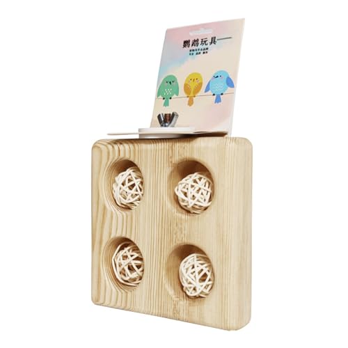 Papageien-Spielzeug aus Naturholz mit Sprungplattform, Haustier-Vogelzubehör, verbessert die Intelligenz und Aktivität, Haltbarkeit, Holzständer Papageien-Spielzeug aus Naturholz mit Sprungplattform, Haustier-Vogelzubehör, verbessert die Intelligenz und Aktivität, Haltbarkeit, Holzständer von Kelisdi