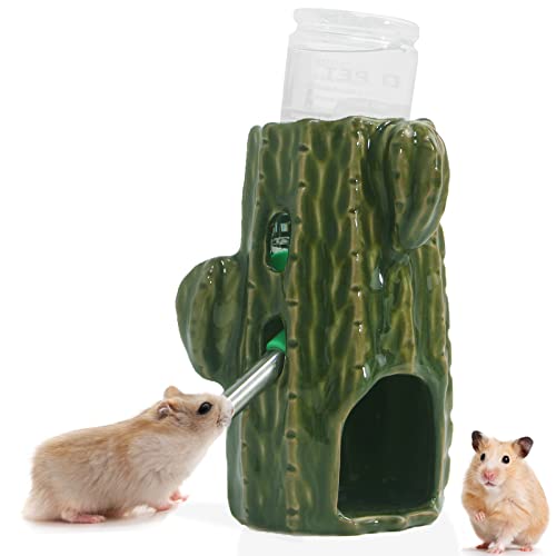 Kelivi Hamster Wasserflasche Mit Ständer, 2-in-1 Verstellbare Hamster Trinkflasche, 80 ml, Meerschweinchen Trinkflasche für Glastank. Kein Tropfen, Kaufest. Mäuse, Ratten von Kelivi