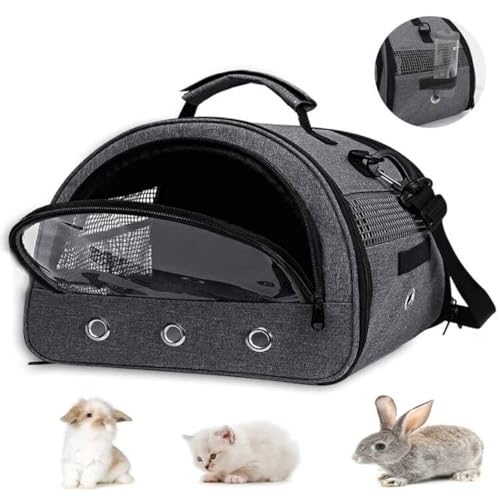 Kelivi Kleine Haustier-Tragetasche, Meerschweinchen-Tragetasche mit Wasserflaschen-Loch, Kaninchen-Tragetasche, tragbare Doppeltüren, Outdoor-Tragetasche Kelivi Kleine Haustier-Tragetasche, Meerschweinchen-Tragetasche mit Wasserflaschen-Loch, Kaninchen-Tragetasche, tragbare Doppeltüren, Outdoor-Tragetasche von Kelivi