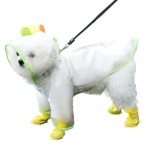 Hunde-Regenmantel, wasserdicht, leicht, verstellbare Hunde-Regenjacke, niedliches Haustier-Outdoor-Zubehör für mittelgroße und große Hunde Keloc von Keloc