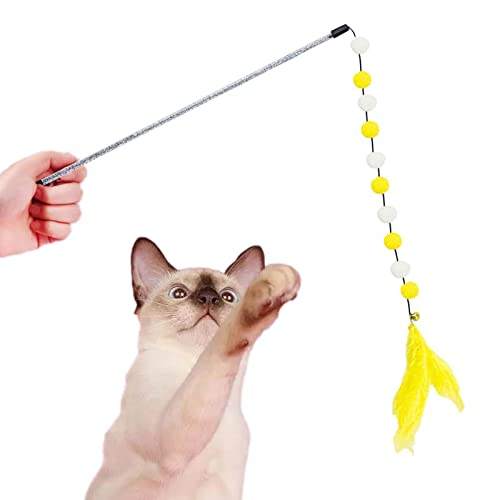 Katzenstab-Spielzeug | Indoor-Katzenspielzeug mit natürlicher Feder | Lustiges, interaktives Katzenfederspielzeug für Indoor-Katzen, Jagen, Trainieren Keloc Katzenstab-Spielzeug | Indoor-Katzenspielzeug mit natürlicher Feder | Lustiges, interaktives Katzenfederspielzeug für Indoor-Katzen, Jagen, Trainieren Keloc von Keloc