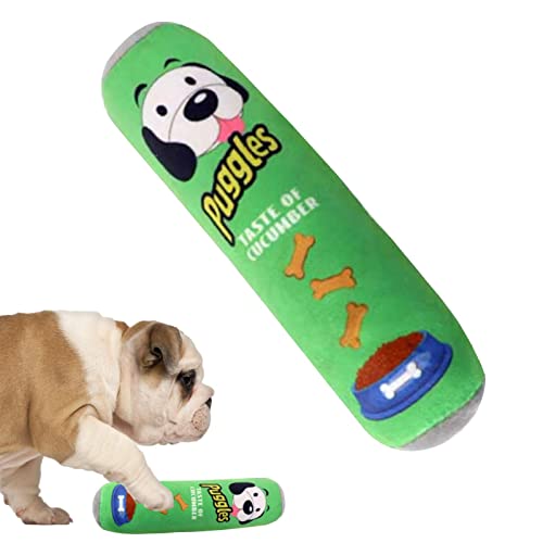 Keloc Quietschendes Hundespielzeug für Welpenkauen,Interaktives Plüsch Sqeauker Puppy Chew Stofftier - Langlebiges Wurstspielzeug für Weihnachtsfeiern im Innen- und Außenbereich von Keloc