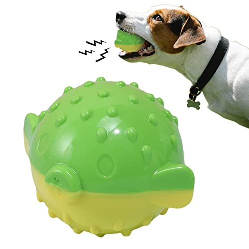 Quietschender Kauball, interaktiver Ball für Hunde – lustiger, unregelmäßiger, hoher Hüpfball für Hunde, Welpen, bequem zu beißen Keloc von Keloc
