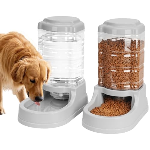 Kenond 9,5L Futterspender für Hunde und Wassernapf Set für große Hunde, 2,5 Gallonen Automatischer Wasserspender, Schwerkraft Hundefutterspender Kenond 9,5L Futterspender für Hunde und Wassernapf Set für große Hunde, 2,5 Gallonen Automatischer Wasserspender, Schwerkraft Hundefutterspender von Kenond