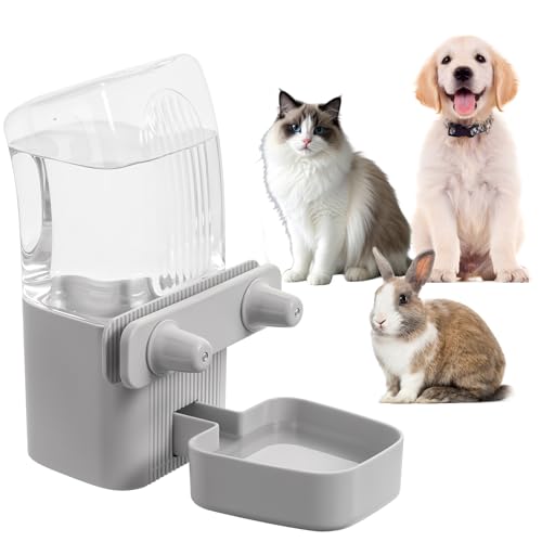 Kenond Wasserspender für Kaninchen, 1,5 l, Wassernapf für Käfig, automatische Wasserflasche für Frettchen, Katzen, Hunde und andere Tiere, kompatibel mit Weithalskäfigen, Drahtkäfigen und Kisten von Kenond