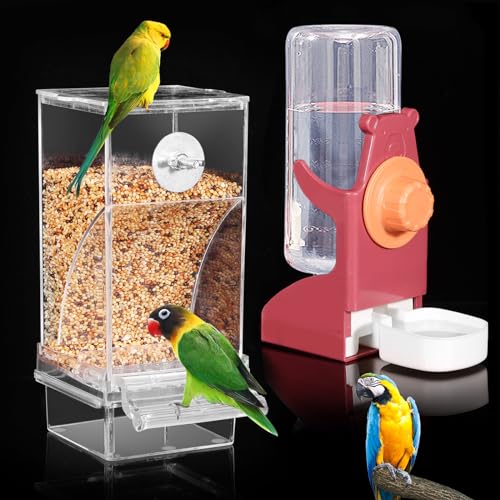 Vogel-Wasserspender, automatischer Vogelfutterspender für Käfig, kein Durcheinander, Vogelfutterspender, Sittichsamenbehälter, Futterspender für Käfig, Papageien-Futterstation, Käfigzubehör, Vogel-Wasserspender, automatischer Vogelfutterspender für Käfig, kein Durcheinander, Vogelfutterspender, Sittichsamenbehälter, Futterspender für Käfig, Papageien-Futterstation, Käfigzubehör, von Kenond