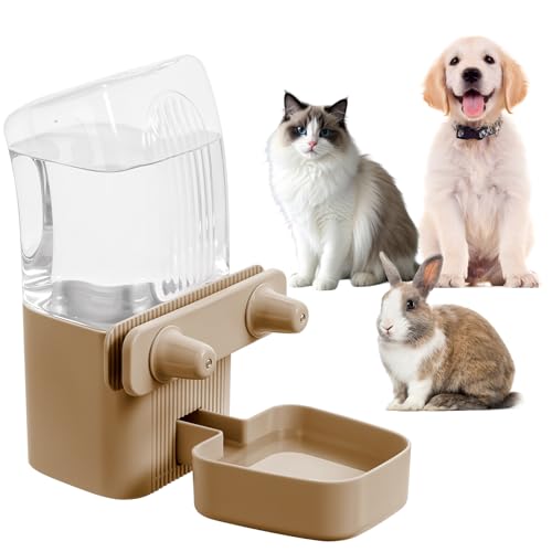 Wasserspender für Kaninchen, 1,5 l, Wassernapf für Käfig, automatische Wasserflasche für Frettchen, Katzen, Hunde und andere Tiere, kompatibel mit breiten Käfigen von Kenond