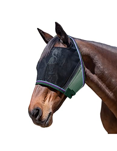 Kensington UViator CatchMask Horse Fly Mask with Web Trim UV Eye Protection Mask for Horse - XL, Imperial Jade von Kensington Protective Products