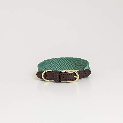 Kentucky Dogwear Jacquard Hundehalsband, Größe:S, Farbe:Olive von Kentucky