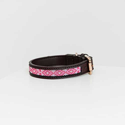 Kentucky Dogwear handgemachtes Halsband Pearls, Größe:L, Farbe:pink von Kentucky Dogwear
