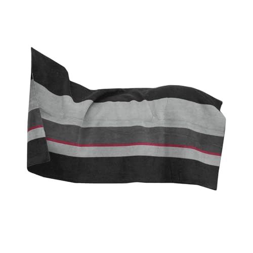 Kentucky - Fleecedecke - Quadratische Streifen Schwarz Grau - 140x160 von Kentucky