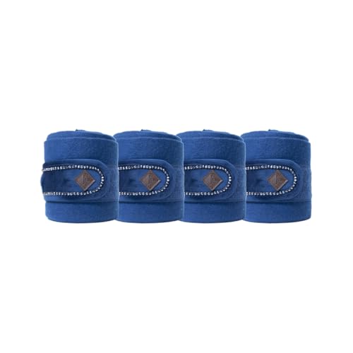 Kentucky Horsewear Polar Fleece Bandagen Velvet Pearls, Größe:Full, Farbe:Navy von Kentucky