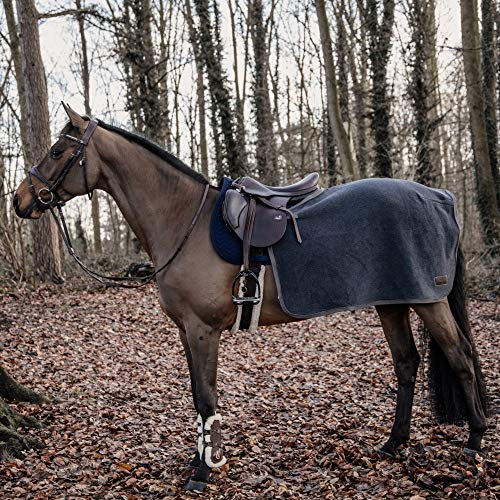 Kentucky Horsewear Quadrat Heavy Fleece Ausreitdecke, Größe:M, Farbe:Darkgrey von Kentucky Horsewear