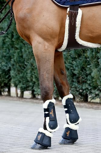 Kentucky Horsewear Stollengurt mit Lammfellimitat, Länge:115, Farbe:schwarz von Kentucky Horsewear