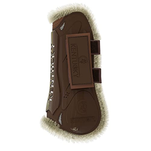 Kentucky Vegan Sheepskin Tendon Boots Velcro, Größe:M, Farbe:braun von Kentucky Horsewear