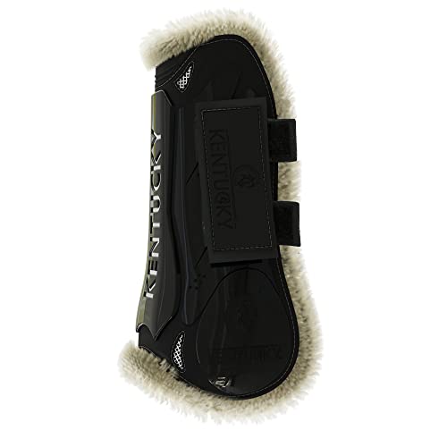 Kentucky Vegan Sheepskin Tendon Boots Velcro, Größe:M, Farbe:schwarz von Kentucky