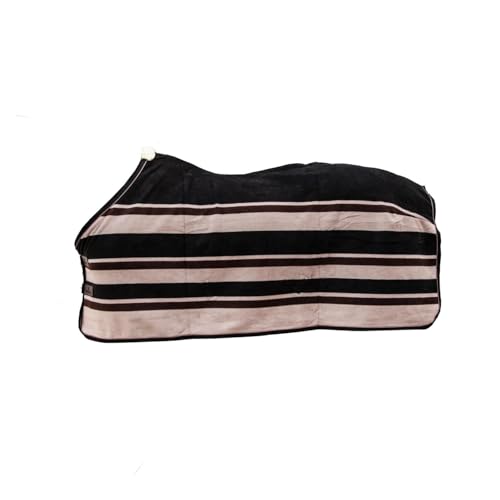 Kentucky - Abschwitzdecke Fleece 'Heavy' Stripes braun/beige 140-6'3 von Kentucky