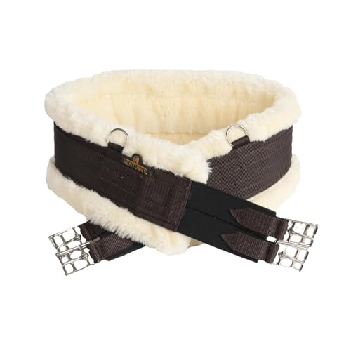 Kentucky - Bauchgurt - Wolle/Pelz - Braun - Größe: 95 cm von Kentucky