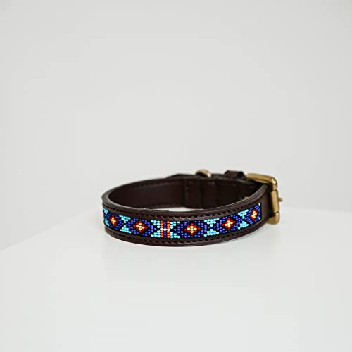 Kentucky Dogwear - Hundehalsband - Handgeknüpfte Perlen - Blau M/L - 58cm von Kentucky