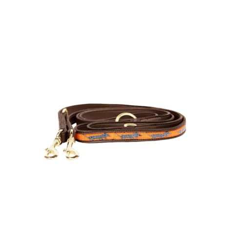 Kentucky Dogwear - Hundeleine - Handgeknüpfte Perlen - Orangenmix - 250cm von Kentucky