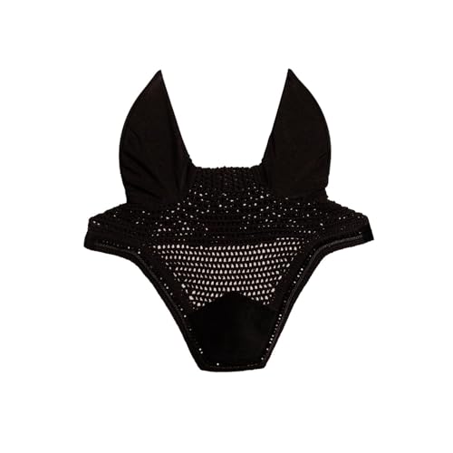 Kentucky Horsewear - Wellington Fliegenmütze - Samtperlen - Schwarz - Für Pferd von Kentucky