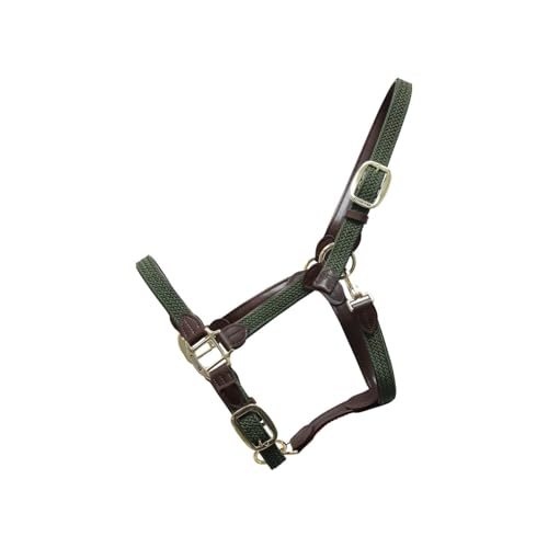 Kentucky - Geflochtenes Nylon Halfter Full - Olivgrün - Leder von Kentucky