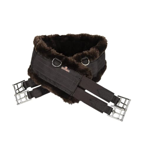 Kentucky Horsewear - Sattelgurt - Wolle/Pelz - Braun/Braun 125cm von Kentucky