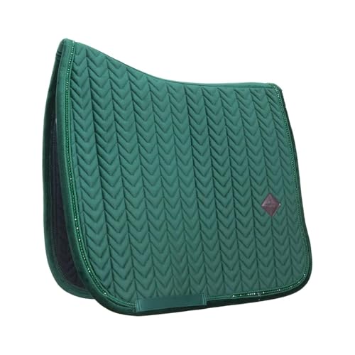 Kentucky Horsewear - Samt Schabracke - Satteldecke - Hautfreundlich - Dressur - Tannengrün von Kentucky