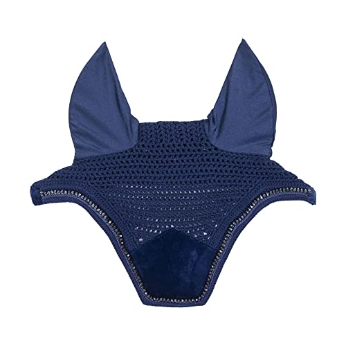Kentucky Horsewear Wellington Velvet Pearls Fliegenhaube, Größe:Full, Farbe Kentucky Horsewear:Navy von Kentucky