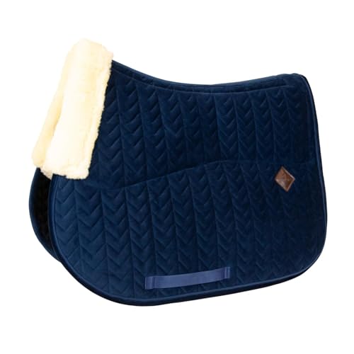 Kentucky Horsewear - Samt Schabracke - Satteldecke - Hautfreundlich - Springen - Marine von Kentucky