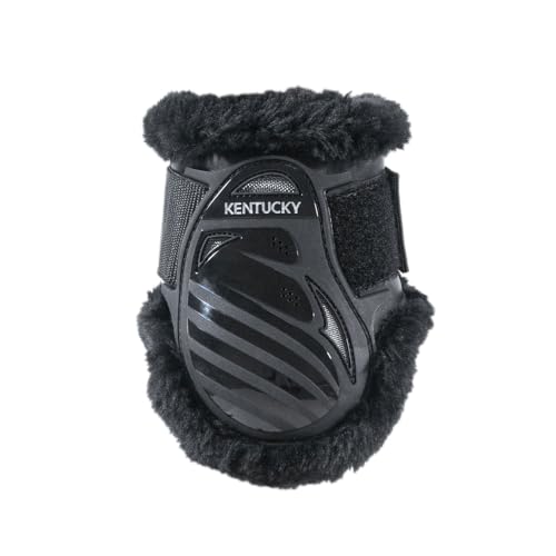 Kentucky - Vegan Sheepskin Young Horse Fetlock Boots schwarz/Fell schwarz L von Kentucky
