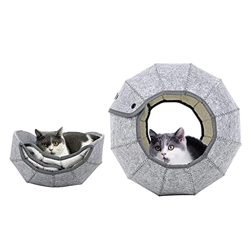 Keptfeet Tunnelbett für Katzen | Faltbare Pet Tube Eigentumswohnungen,Cat Tent Tube Condos, interaktives Katzenspielzeug, faltbares Multifunktions-Tunnelspielzeug, Heimtierbedarf von Keptfeet