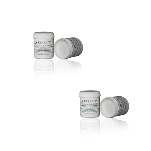 Keralit Dermacur Salbe | Doppelpack | 2 x 130 ml Dermacur zur Hautpflege | Zur Pflege und Regeneration bei spröder und empfindlicher Haut, insbesondere bei Mauke | Mit Dexpanthenol von Keralit