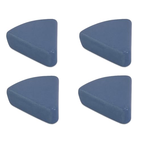 4er-Set Unterlegfüße aus Keramik – dreieckig, 7×8 cm – Abstandhalter für Pflanzkübel, Blumentöpfe, Garten, Balkon, Terrasse (Blau) von Kerazo