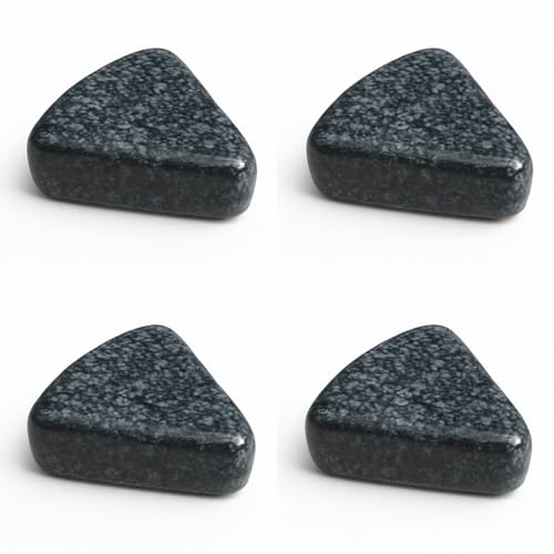 4er-Set Unterlegfüße aus Keramik – dreieckig, 7×8 cm – Abstandhalter für Pflanzkübel, Blumentöpfe, Garten, Balkon, Terrasse (Grau-Granit) von Kerazo