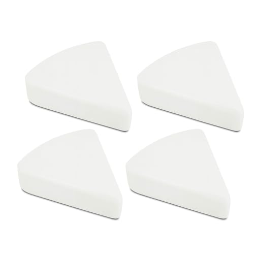 4er-Set Unterlegfüße aus Keramik – dreieckige Untersetzer, 7×8 cm – Abstandhalter für Pflanzkübel, Blumentöpfe, Garten, Balkon, Terrasse (Weiß) von Kerazo