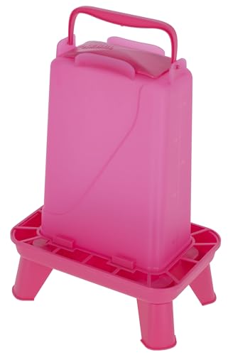 Kerbl Futterautomat 3,5 L für Geflügel rechteckig – Kunststoff Pink (Gewicht 0,22 kg, Kunststoff) 70190 von Kerbl Hobbyfarming