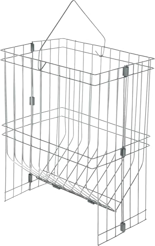 Kerbl Kleintierraufe klein – Metall, Silber (Abmessung 26 x 18 x 34 cm, Gewicht 0,22 kg) 73198 von Kerbl Hobbyfarming