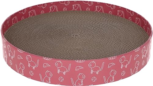 Kerbl Pet Katzenkratzbett Circle aus Pappe, pink, Ø34cm von Kerbl Pet