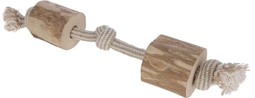 Kerbl Pet Hantel M, Jute/Baumwolle, mit Kaffeeholz, 35 cm Kerbl Pet Hantel M, Jute/Baumwolle, mit Kaffeeholz, 35 cm von Kerbl Pet