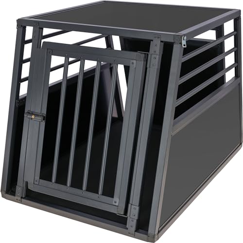 Kerbl Pet Hund Transportbox Vacation, Alu 92x65x65cm, Graphit, Belüftet von Kerbl Pet