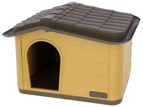 Kerbl Pet Katzenhaus Paola ECO, Nachhaltig, Wetterbeständig, Einfacher Aufbau, Ideal für Streunerkatzen und Igel, Honey|Schwarz, 60x51x41 cm Kerbl Pet Katzenhaus Paola ECO, Nachhaltig, Wetterbeständig, Einfacher Aufbau, Ideal für Streunerkatzen und Igel, Honey|Schwarz, 60x51x41 cm von Kerbl Pet