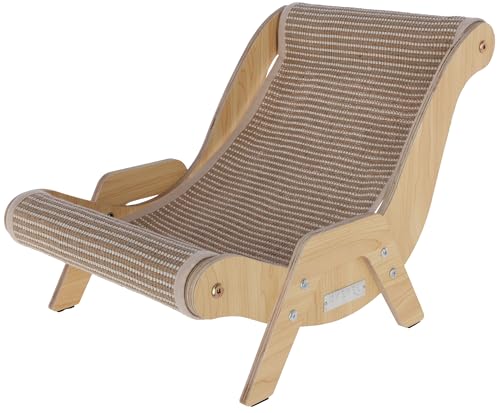 Kerbl Pet Katzenliegestuhl Sundowner, Aus hochwertigem Holz und Sisal, Für drinnen und draußen, Belastbar bis 12 kg, Braun, 52x37x37 cm Kerbl Pet Katzenliegestuhl Sundowner, Aus hochwertigem Holz und Sisal, Für drinnen und draußen, Belastbar bis 12 kg, Braun, 52x37x37 cm von Kerbl Pet