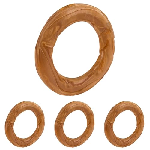 Kerbl Pet Kauring aus Rinderhaut ø 15 cm (Packung mit 4) von Kerbl Pet