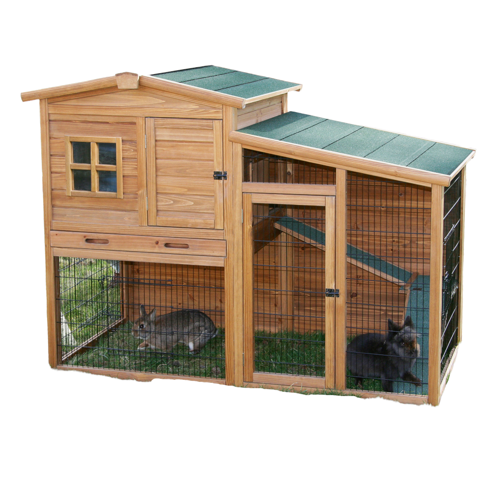 Kerbl Pet Kleintierstall Fortuna inkl. Freigehege - L 220 x B 115 x H 75 cm (2 Pakete*) von Kerbl Pet
