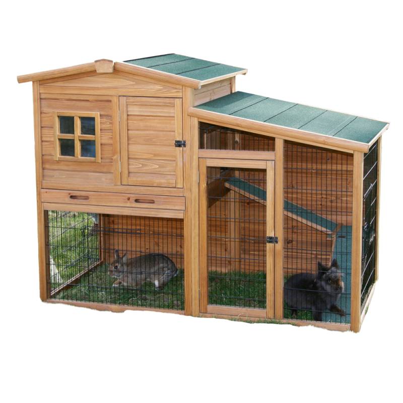 Kerbl Pet Kleintierstall Fortuna inkl. Freigehege - L 220 x B 115 x H 75 cm (2 Pakete*) von Kerbl Pet